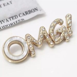 Crystal OMG Brooch